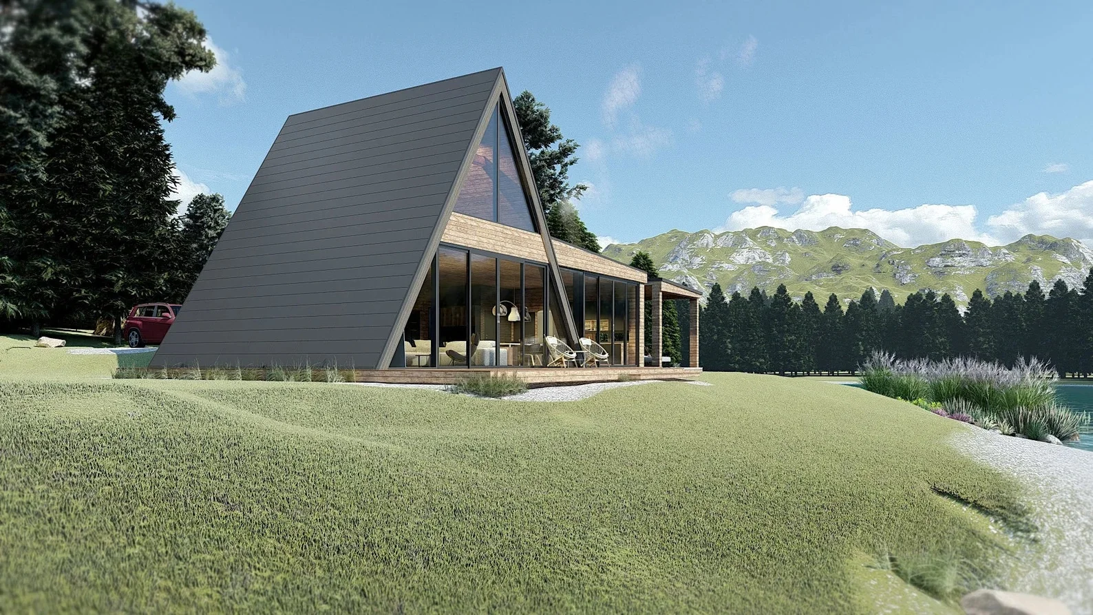 Modern Tiny House Printed Plans 8m x 13m | 1 Bedroom Loft Cabin Guide | DIY Home Blueprint Booklet (No Materials).