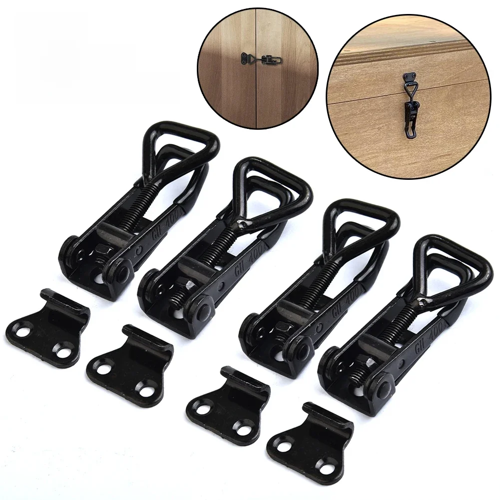 Boîte à outils réglable, 4 pièces, pince à bascule en métal, fermoir de capture, dégagement rapide, antidérapant, Push Pull GH-4001, Clip de capture à bascule