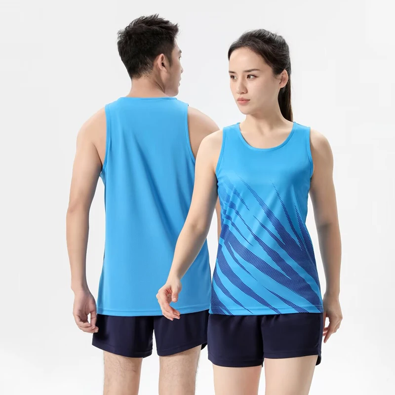 

New Running Tank Top And Shorts For Men Women Athletics Athlete Track Field Marathon Vest Sleeveless Lightweight Training