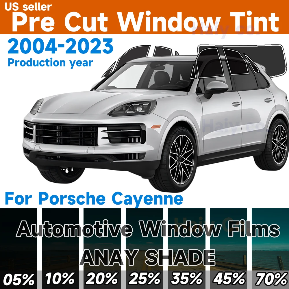 

Предварительно нарезанная тонировочная пленка для окон: защита от солнца, конфиденциальность, защита от разрушения стекла, двухслойная пленка, комплект для тонировки стекол для Porsche Cayenne 2004-2024