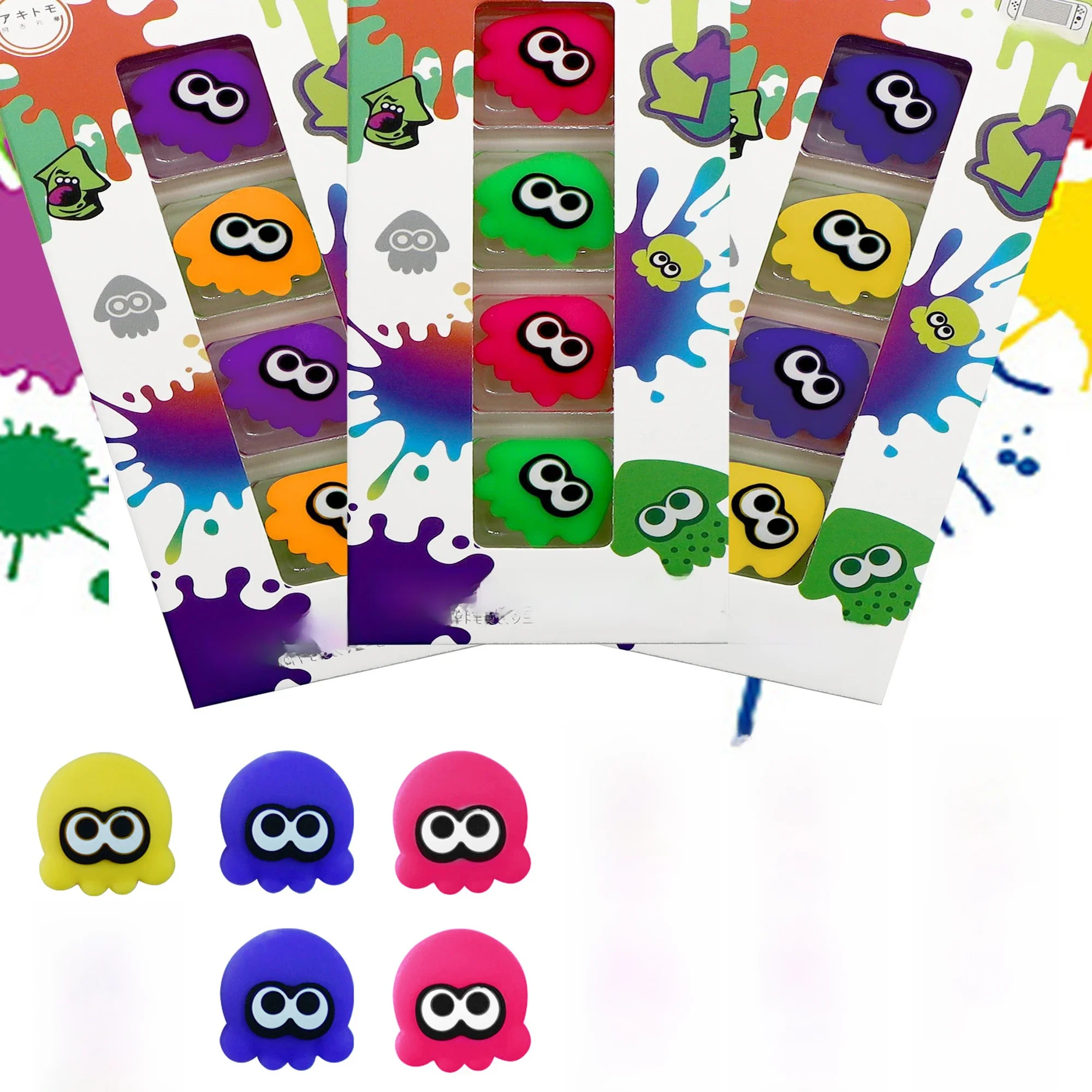 Inkfish – coque souple en Silicone pour jeu de poulpe, pour Nintendo Switch Oled NS Lite Console Joy-con, capuchon de poignée pour bâton de pouce