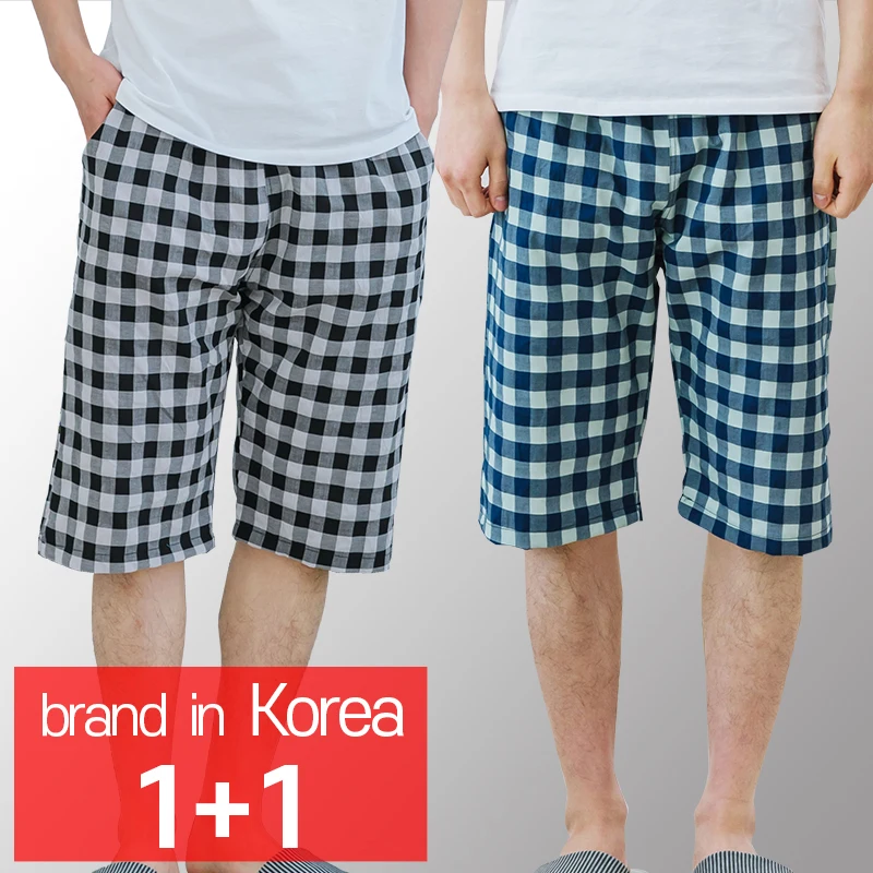 [CALL RA S](1+1 2 pieces) Men's Ombre pajamas/light green+gray/comfortable // shorts/night wear/sleepwear/couple pajamas