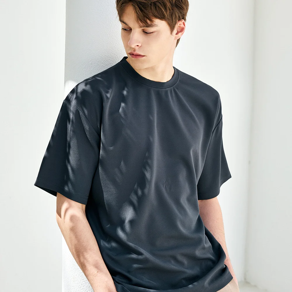 تي شيرت Paragona Unisex Essential Overfit Waffle بأكمام قصيرة و3 مقاسات و6 ألوان #5