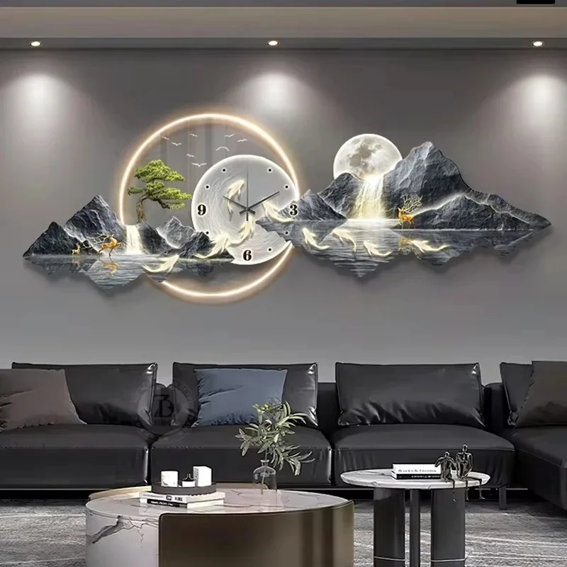 Ontwerp Luxe Wandklokken Woonkamer Led Esthetische Minimalistische Wandhorloge Stille Mode Nordic Horloge Murale Woondecoratie - afbeelding 2