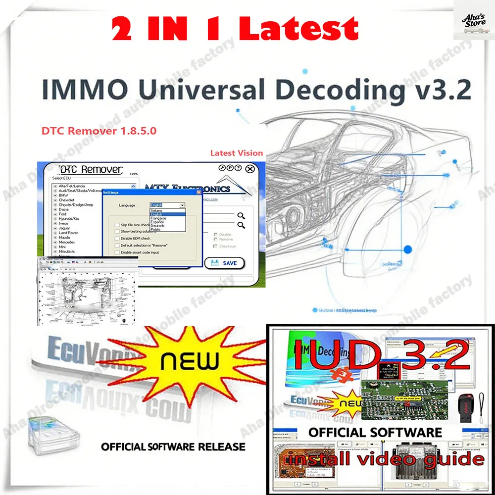 

IMMO Universal Decoding 3.2 obd2 scannr IMMO Off with Keygen Unlimited Crack + MTX DTC Remover 1.8.5.0 Car accessories Software
