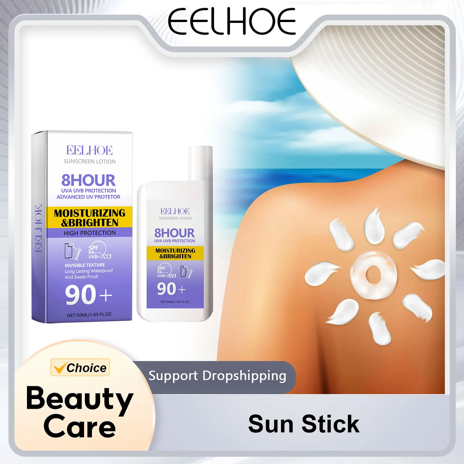 

UV Sunscreen Stick Spf90 Sun Protective Cream Anti Sunburn Isolation Sunscreen Waterproof Refreshing Sunscreen Moisturizer Cream