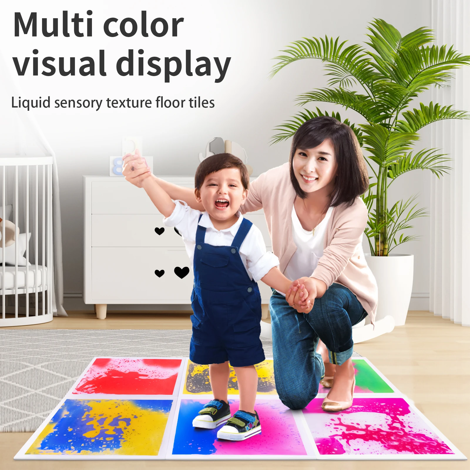 Paneles de suelo sensoriales para niños pequeños, centro de educación temprana, aprendizaje interactivo, Material EVA suave, seguridad para niños, 6 uds.