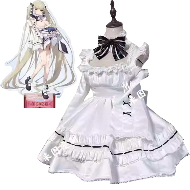 

Custom size Azur Lane HMS Formidable Cosplay Costume White Lolita Dress Game Uniform Halloween Suits Anime Outfits Persional Cos