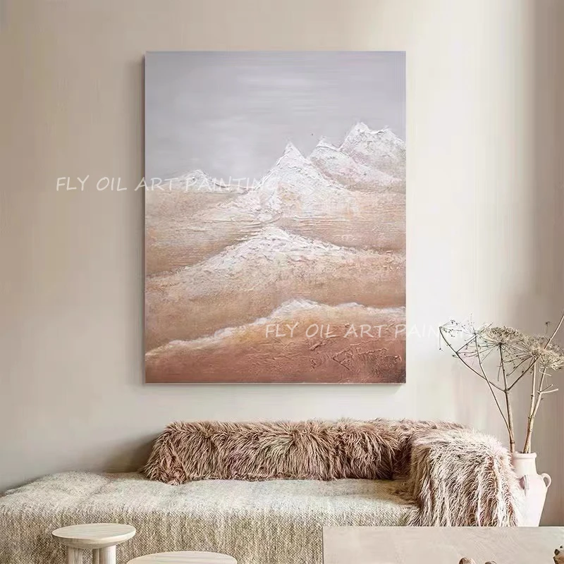 

Brown new design simple top landscape picture modern nordic oil painting no frame on canvas wall decoration as a gift