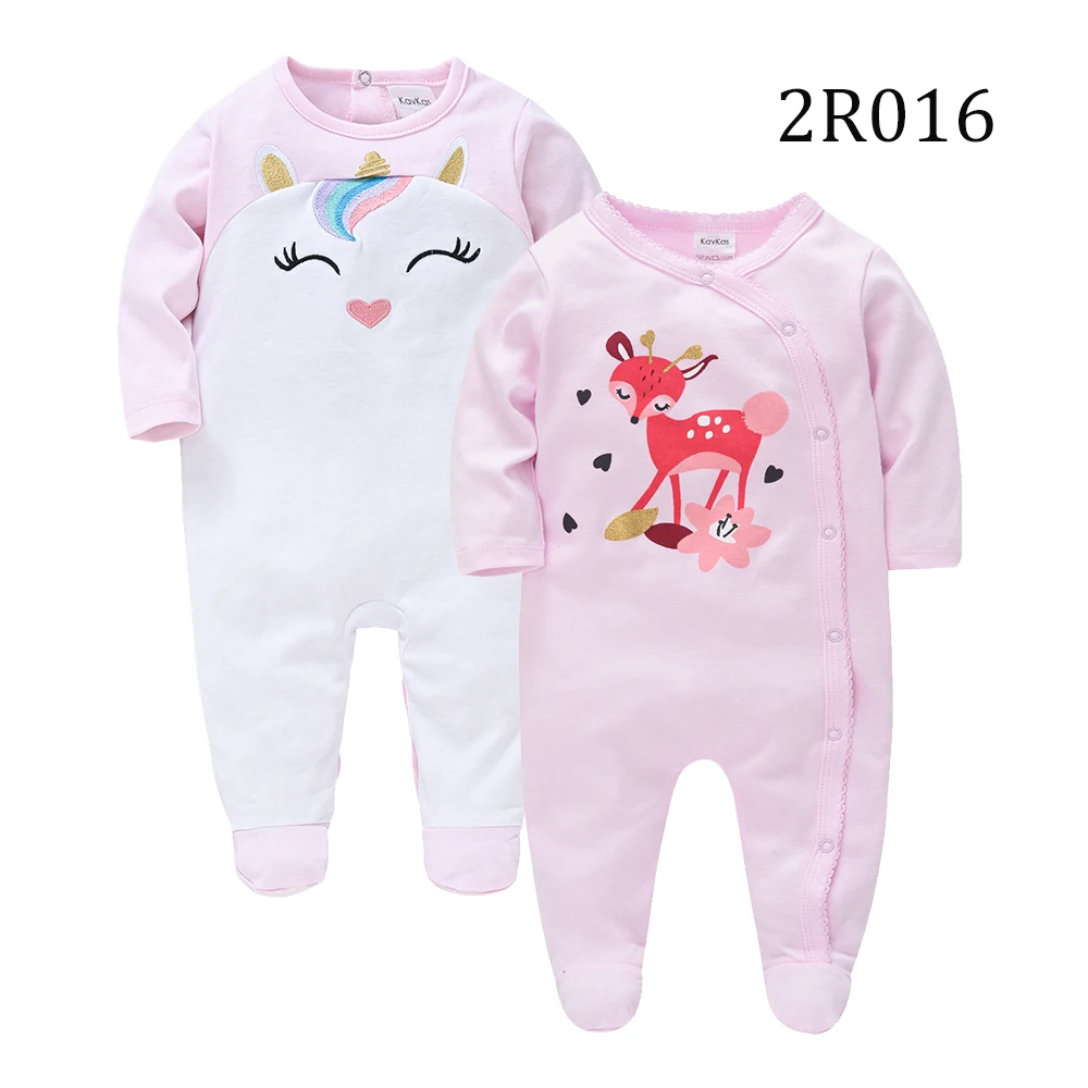 KAVKAS-Pelele para bebé de 0 a 12 meses, ropa para recién nacido, 100% algodón, ropa infantil de manga larga, pijamas, monos baratos