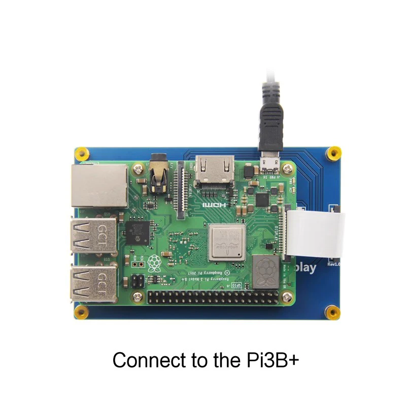 Imagem -04 - Capacitivo Touch Screen Display Monitor Raspberry pi Suporte Raspbian Ubuntu Kali Win10 Mipi Dsi Ips Tft 4.3 4.3