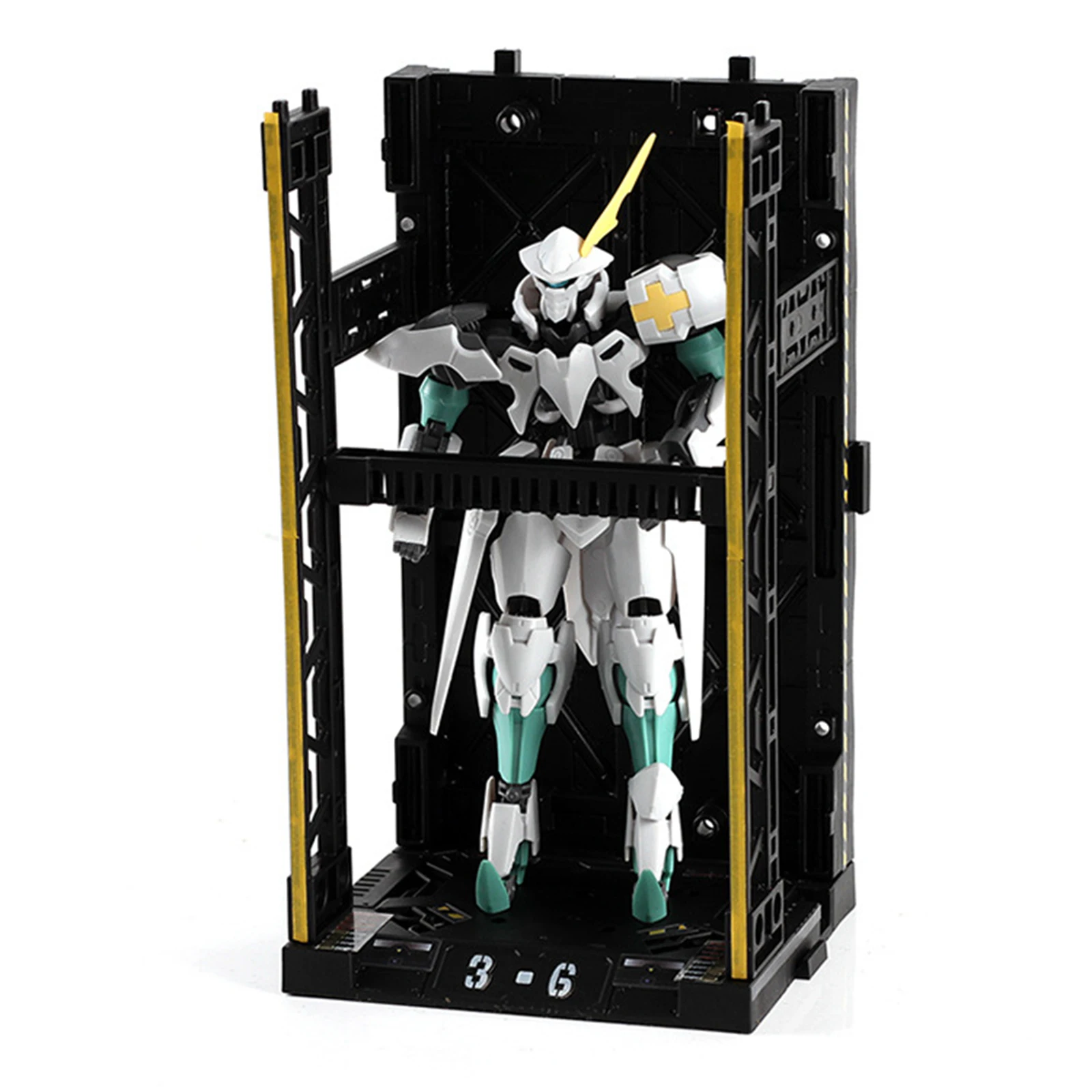 Figure Model Storage Box with Light,Dust Cover& sticker Interlocking Organizer Stackable for LEGO,Anime Models,Gundam Models