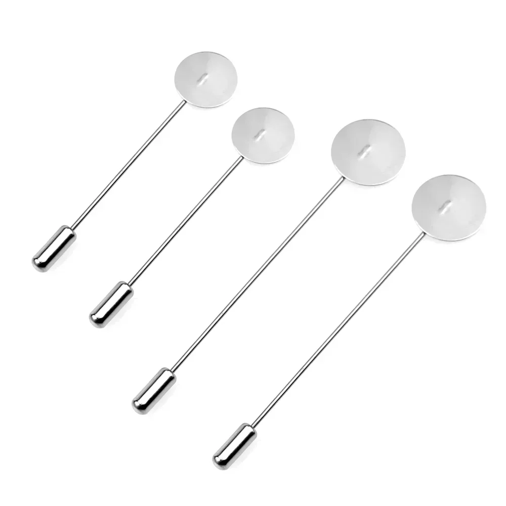 10 sztuk/partia Fit 10 15mm długa broszka ze stali nierdzewnej Pin DIY sukienka z klapami biżuteria broszki akcesoria hurtownia dużo luzem — zdjęcie 2