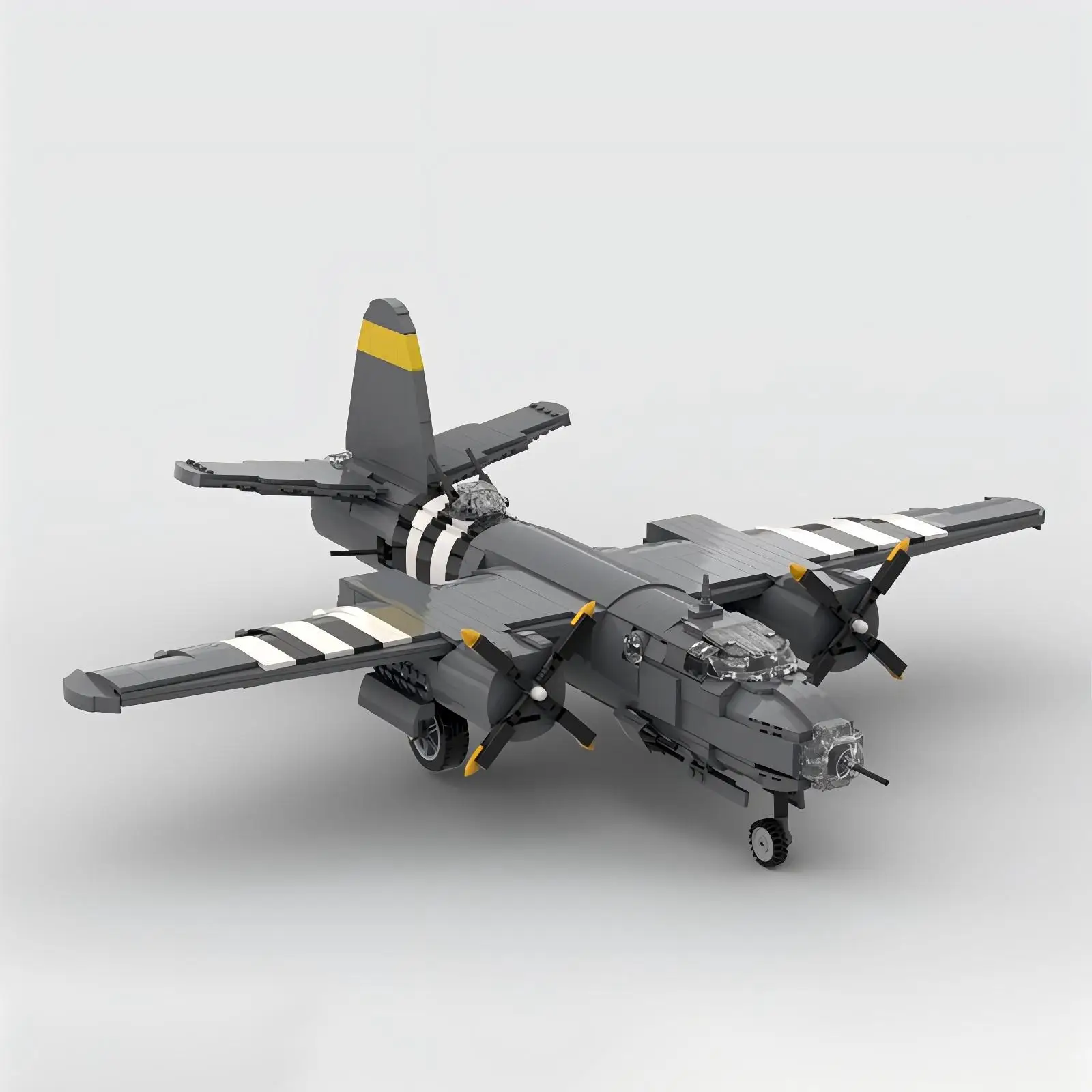 Military Aircraft Model Moc Building Bricks B-26 Maurauder Fighter Technology Blocks Gifts Christmas Toys DIY Sets Assembly