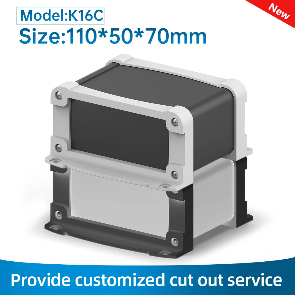 

Custom Industrial Equipment Metal Box Signal Simulator Housing Aluminum Electronic Enclosure With Plastic Panel K16C 110*50mm