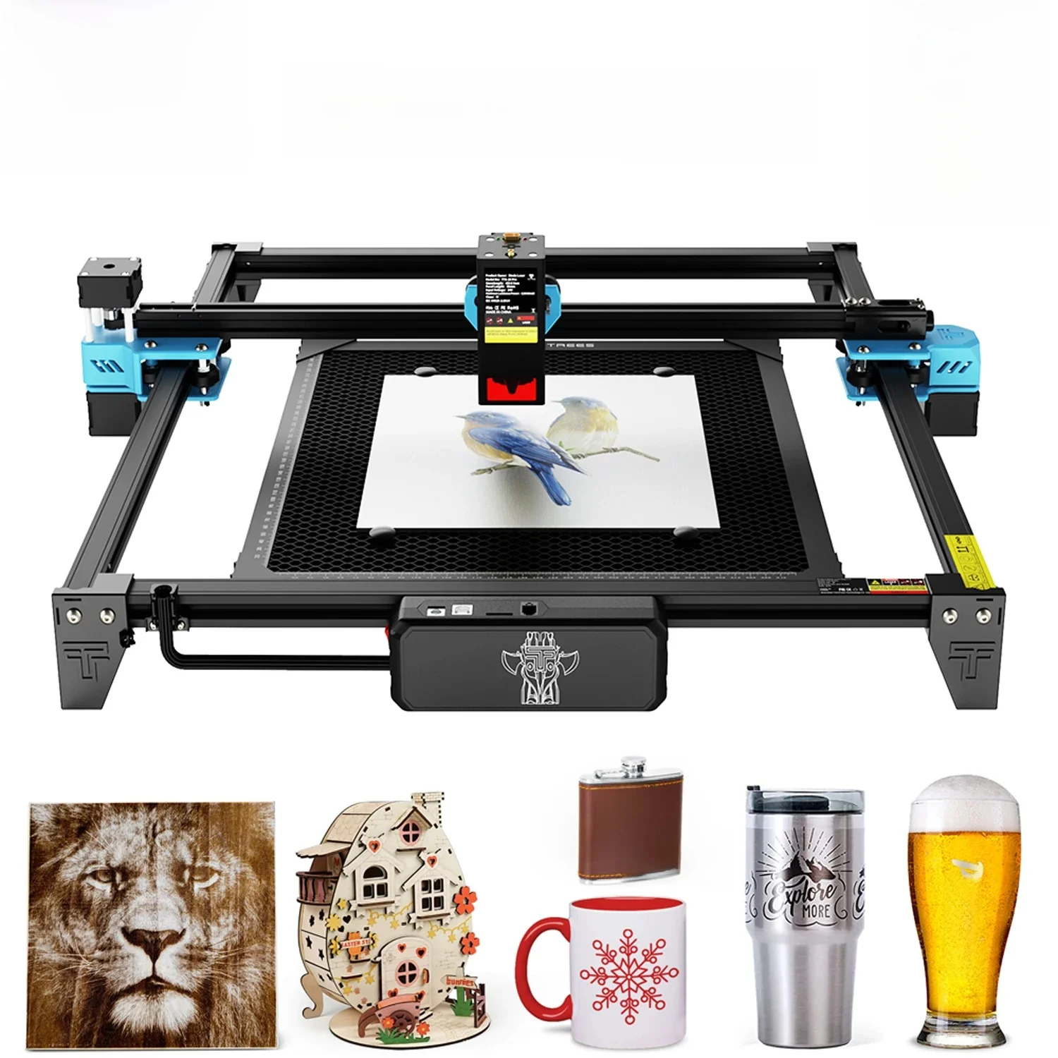 Twotrees TTS-20 Pro metalowa maszyna do grawerowania laserowego WiFi sterowanie offline 20W niebieskie światło maszyna do cięcia CNC maszyna do znakowania laserowego — zdjęcie 2
