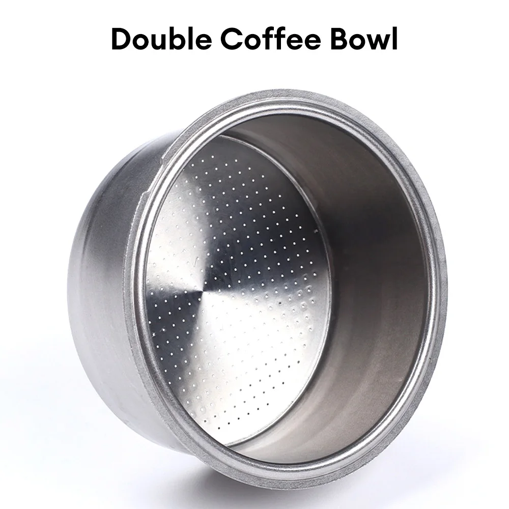Oruola Cestello filtro portafiltro da 51 mm (2 tazze), cestello filtro per caffè staccabile, in rete in acciaio inox, senza fondo, accessori per casa e ufficio