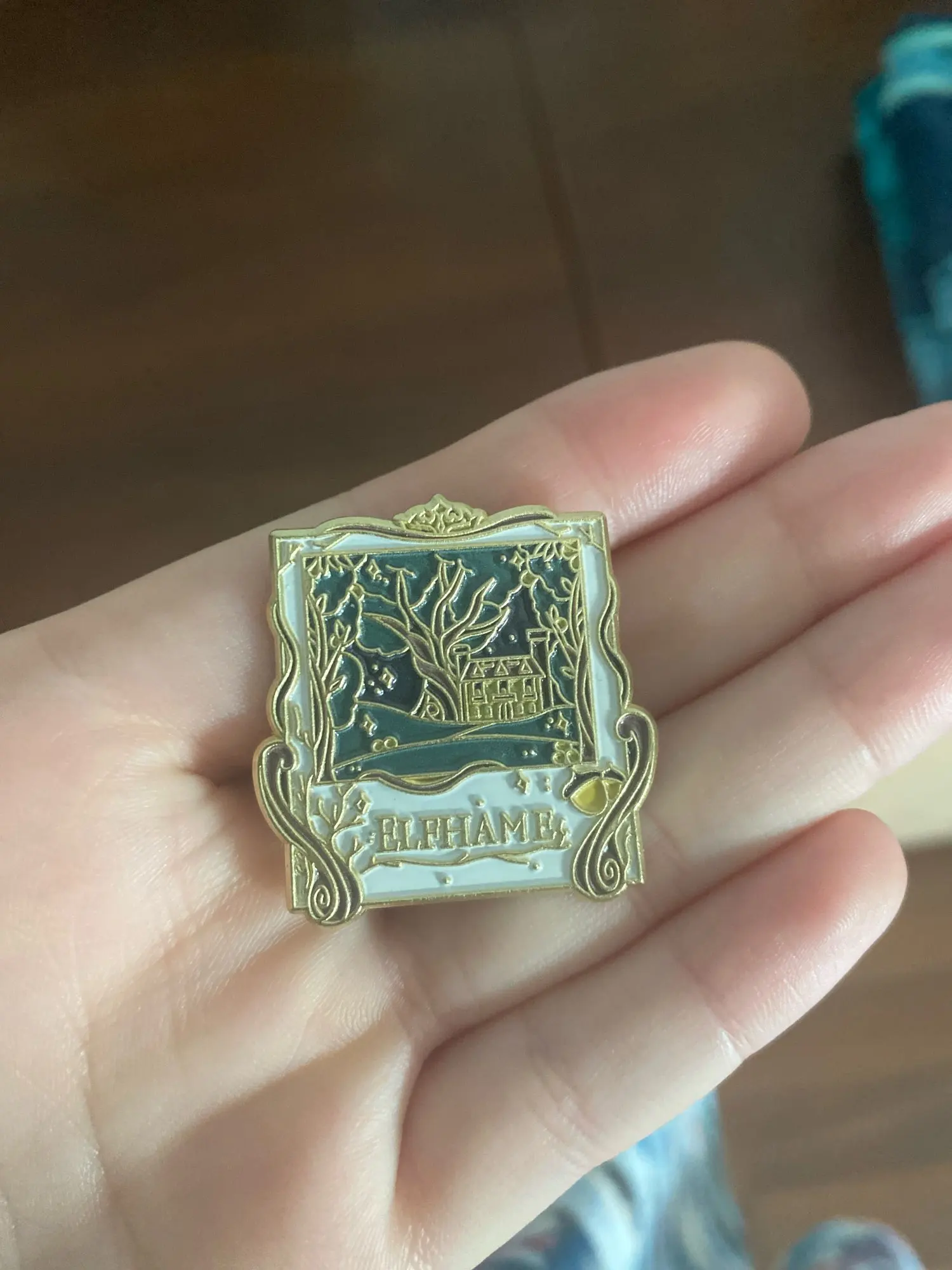 Fantasy Novels Letters ELFHAME Fairy Tale Scene Enamel Metal Pins Brooch Badge Jewelry Gift for Fans of Literary Works photo review
