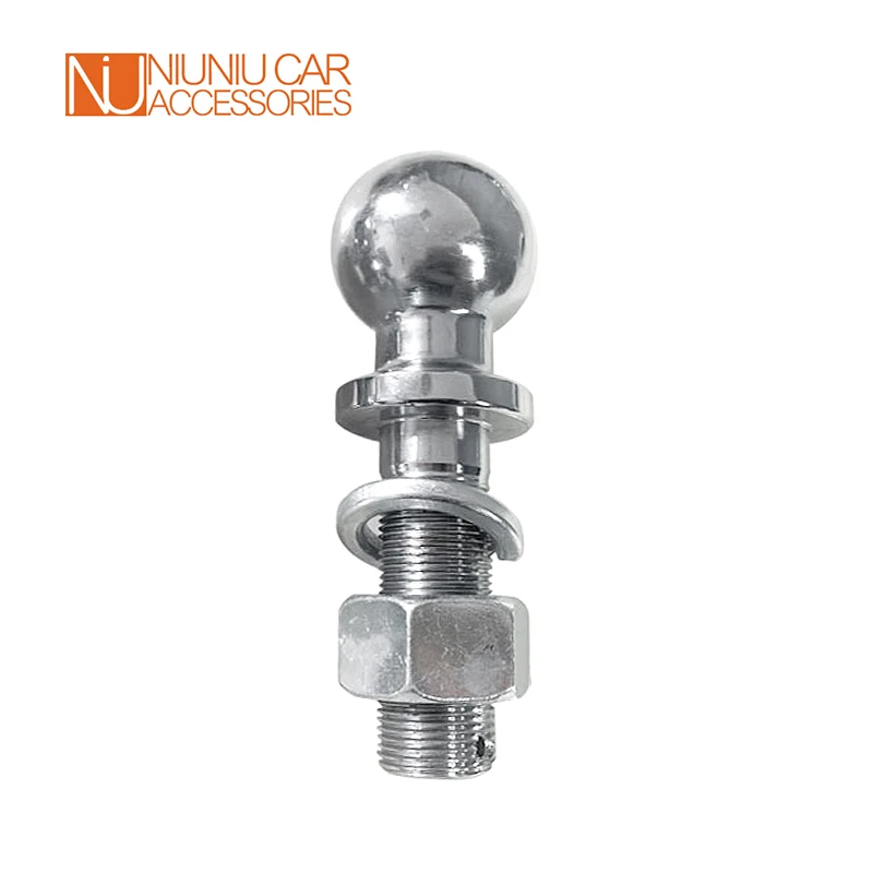 Chrome Extended Long Dia Hitch Mount Tow Ball Capacity 5000Lbs Coupling Trailer Parts RV Camper Caravan Accessories