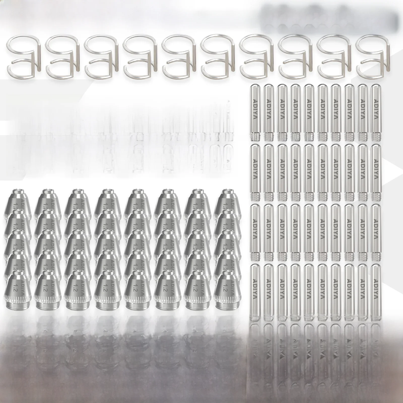 ADIYAWELD 26/60/100PCS SG55 AG60 WSD60 Plasma Cutting Consumables Kits Electrodes Cups TIPS Spacer Guide Plasma Cutter Torch