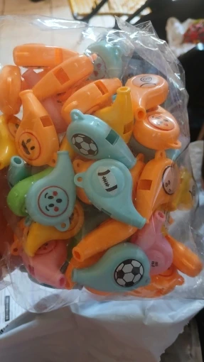 30/50/100 Pcs Mini Cute Whistle Perfect for Birthday Party Favors for Kids, Gift Bags Pinata Easter Fillers, Classroom Prizes photo review
