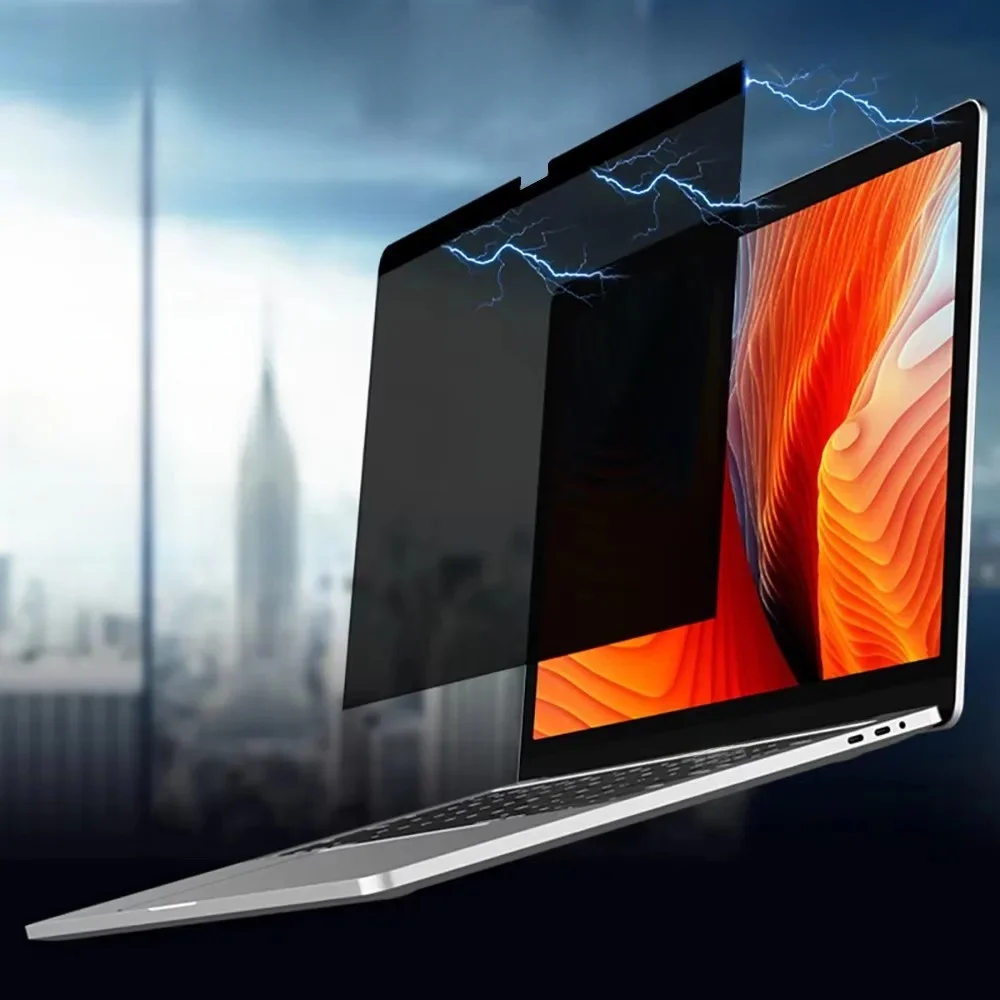 Magnetyczna osłona ekranu chroniąca prywatność dla Macbook M4 M3 M2 Pro14 16 Air 15 13 13.6 Folia przeciwodblaskowa / szpiegowska przeciwpeepowa przeciw niebieskiemu światłu — zdjęcie produktu 7