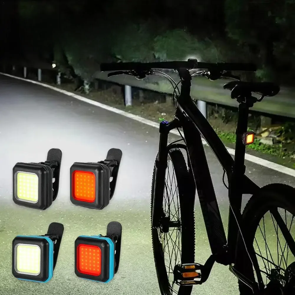 AliExpress UK 2024 Bicycle Front Rear Light MTB Road Bike Type-C Charge Headlight Waterproof Taillight LED Lantern