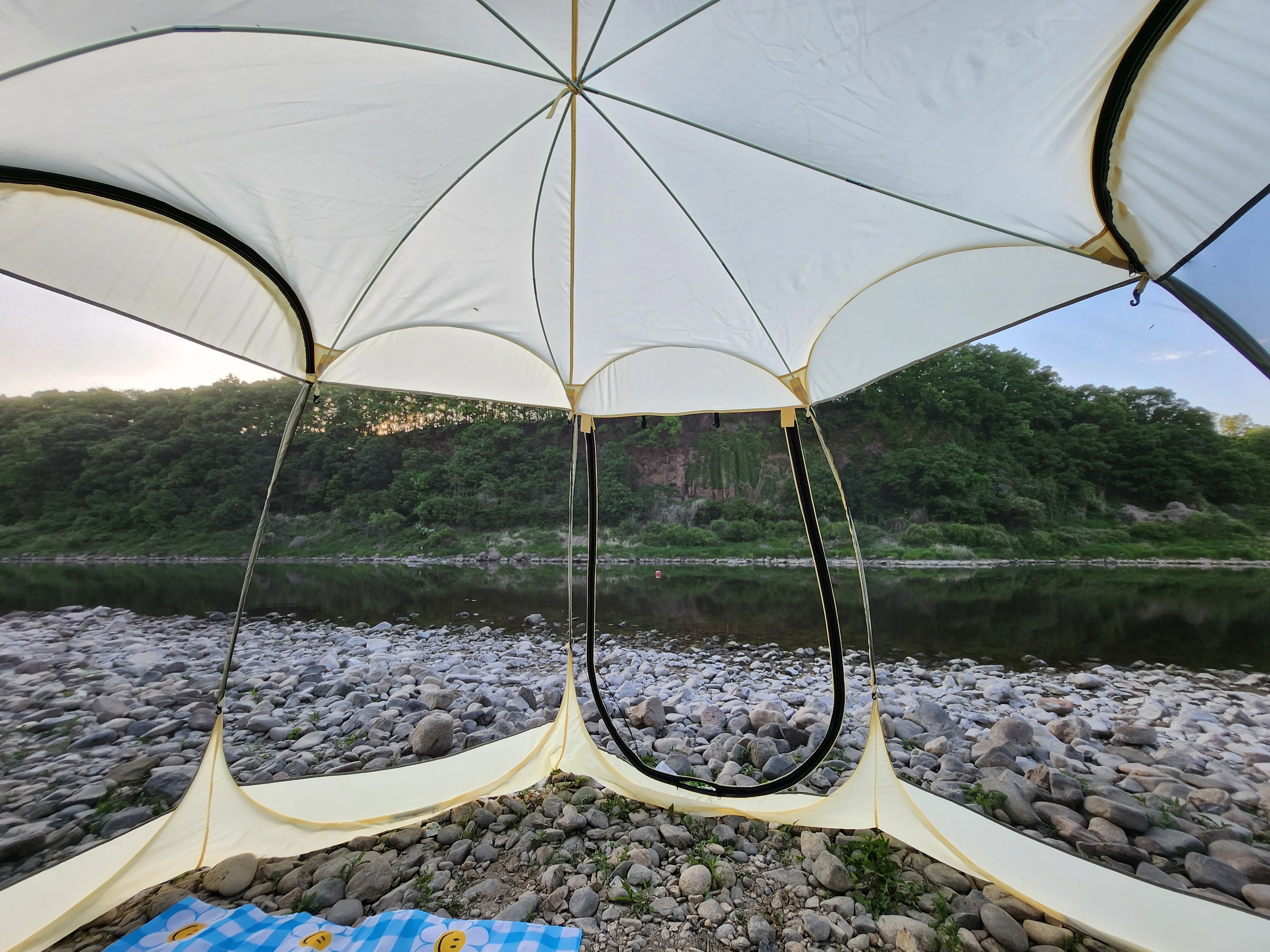 Tienda de campaña con cúpula transparente de un toque, refugio grande para acampar, tienda de campaña con dosel plegable portátil para exteriores