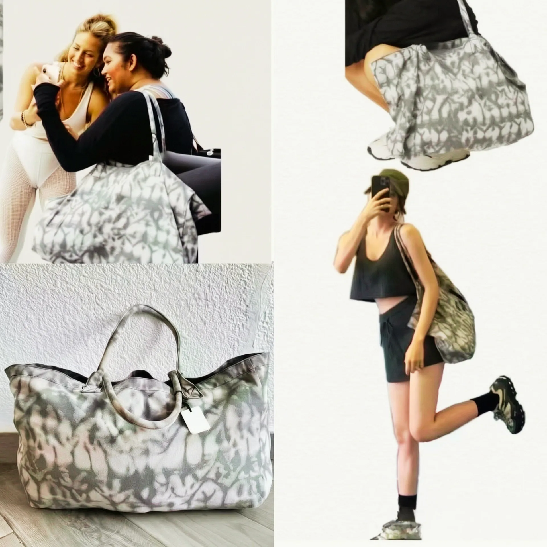 Gym bag, canvas bag, outdoor sports bag, yoga bag, large capacity tote/shoulder bag, camouflage bag