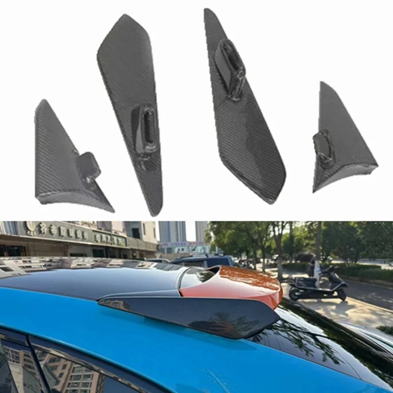 4 Stuks Koolstofvezel Gesmeed Carbon Achter DAK Top Vleugel KOFFERBAK Lip Staart Spoiler Voor Porsche Cayenne Coupe 2019 2020 2021 2022 - afbeelding 2