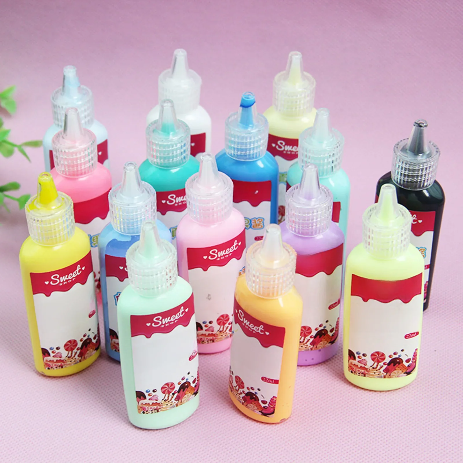 22ml résine bricolage crème fausse argile fouettée colle Gel coque Mobile bricolage artisanat argile douce décoration Imitation confiture mosaïque fabrication