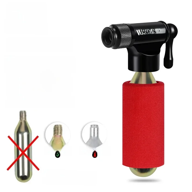 AliExpress West Biking WEST BIKING Mini Bicycle CO2 Pump Portable Tire Inflator For Schrader Presta Adapter MTB Road Bike Aluminum Alloy Automatic Pump