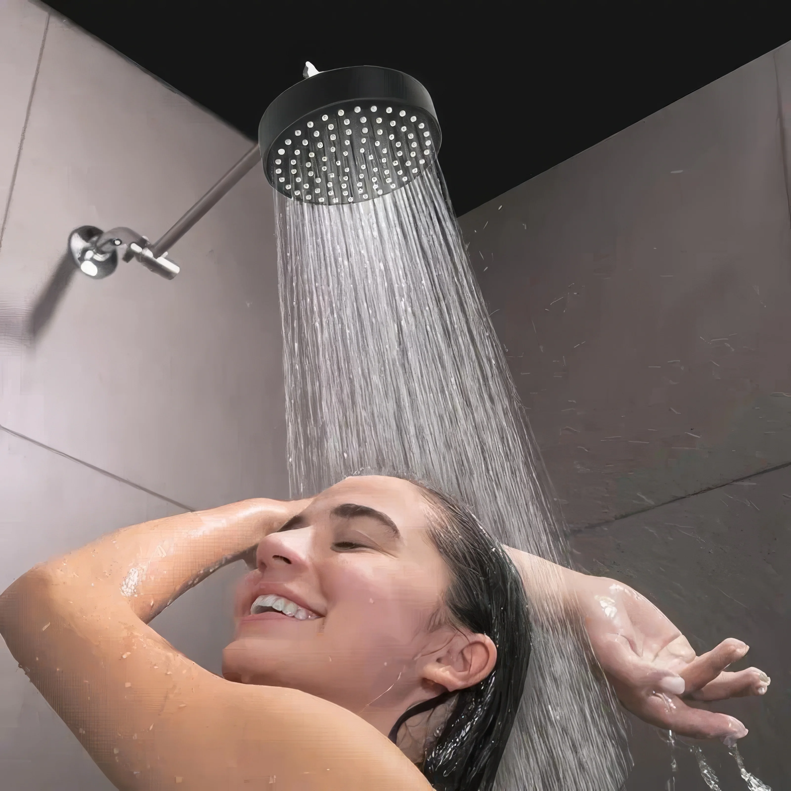 

Многофункциональная черная душевая лейка, мощный поток воды, простая установка на стену, универсальная душевая лейка для домашнего использования