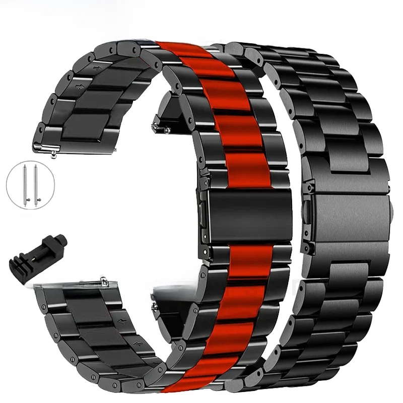 22mm 20mm metalowy pasek ze stali nierdzewnej do Samsung Galaxy zegarek 3 zespół do zegarka Huawei GT 2 46mm 42mm biegów S3 Wrist Watchband — zdjęcie produktu 7