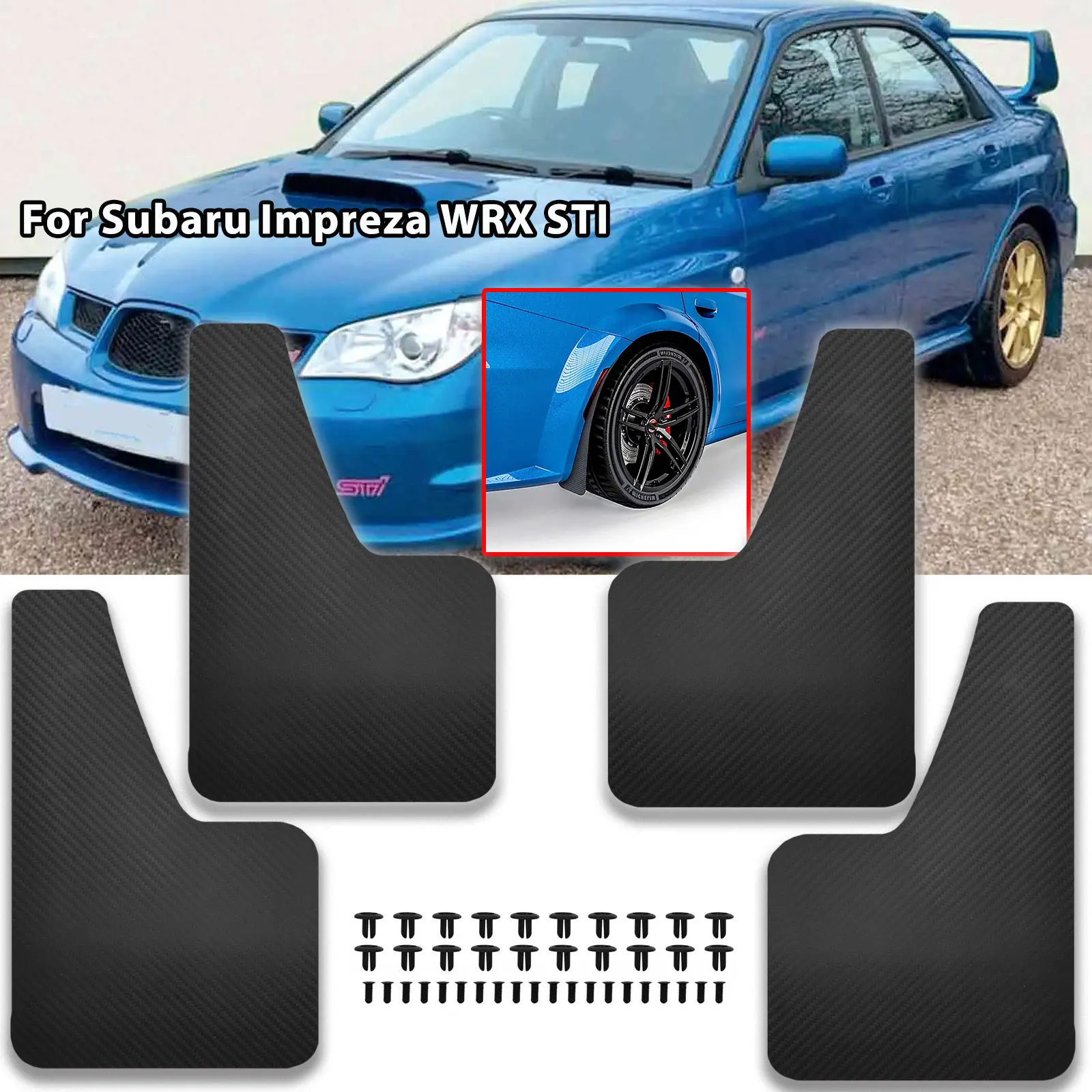 

Mud Flaps Mudflaps Splash Guards Mudguards Fender Flares For Subaru Impreza WRX STI XV BRZ Scion FR-S Forester SF SG SH SJ SK XT