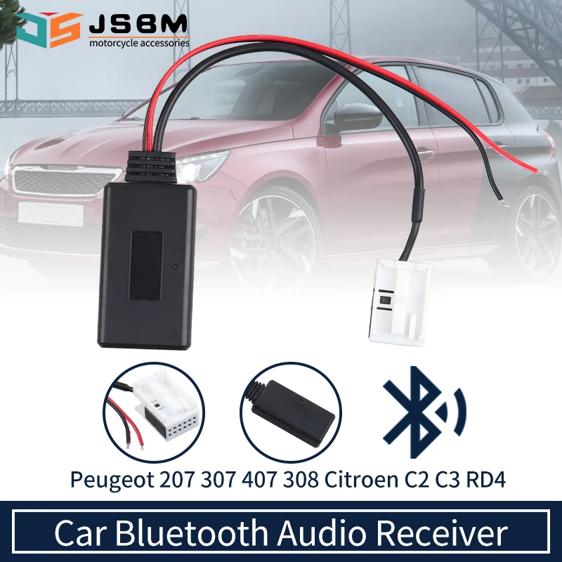 JSBM Senza Fili Bluetooth Per Auto Modulo AUX-in Audio Musica Adattatore Per Peugeot 207 307 307SW 307CC 407 407SW 308 Citroen Sega Ricevitore Stereo