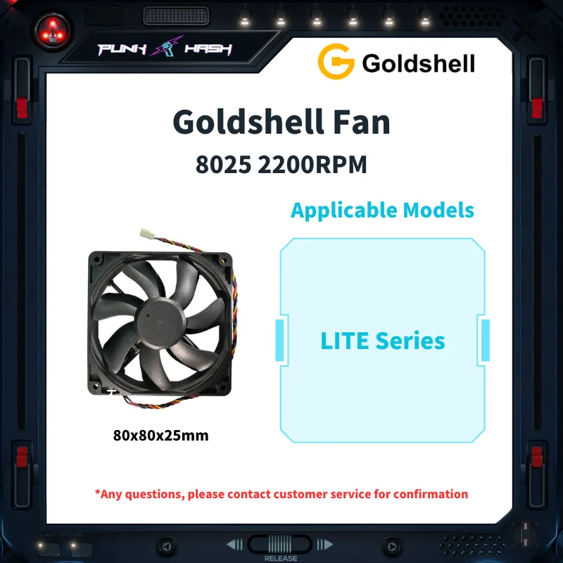 Goldshell Cooling Fan 12V 120mm 12038  Fan 2700RPM Compatible with KD2 HS3 SE Goldshell Miner Fan