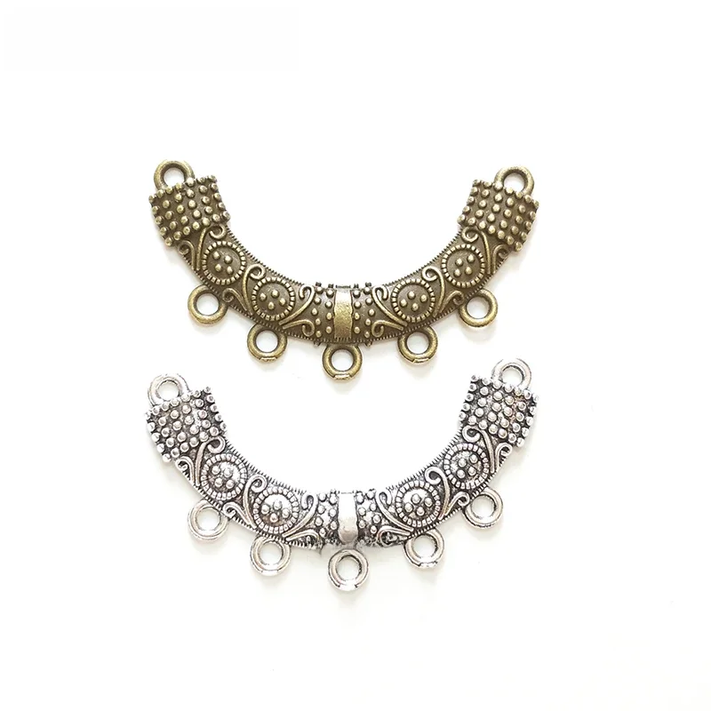 Nowa Moda 5 sztuk 47*28mm Złącze z Stopu Cynku z Otworami do Naszyjników, Zawieszki, Łączniki do DIY Ręcznie Robionych Materiałów, Akcesoria Jubilerskie — zdjęcie 2