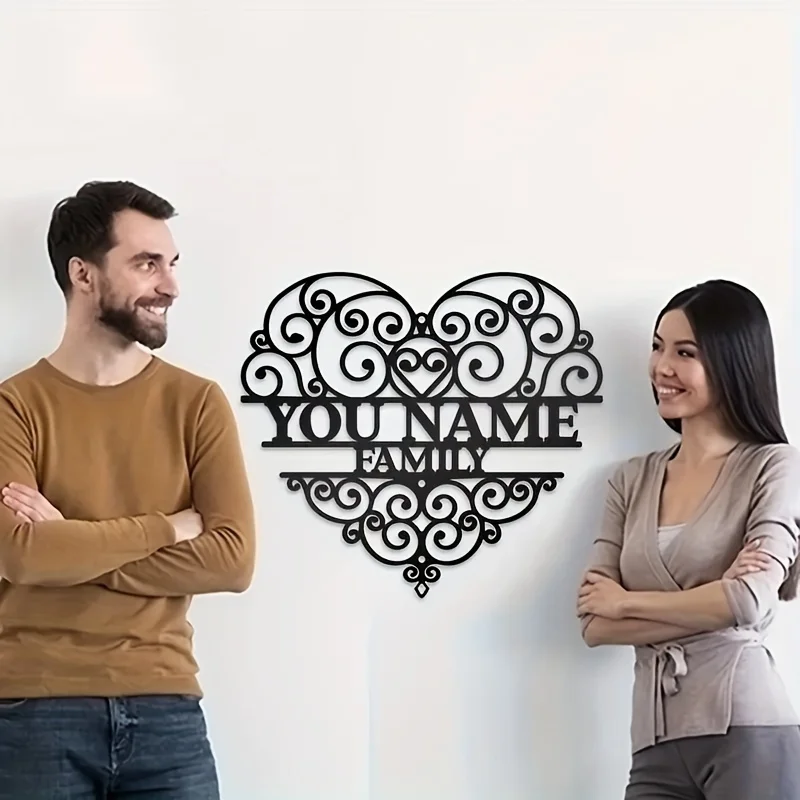 

Custom Personality Font Love Texture Cutout Pattern, Metal Art Sign, Home Garden Party Decoration Gift, Porch Sign Wall Art