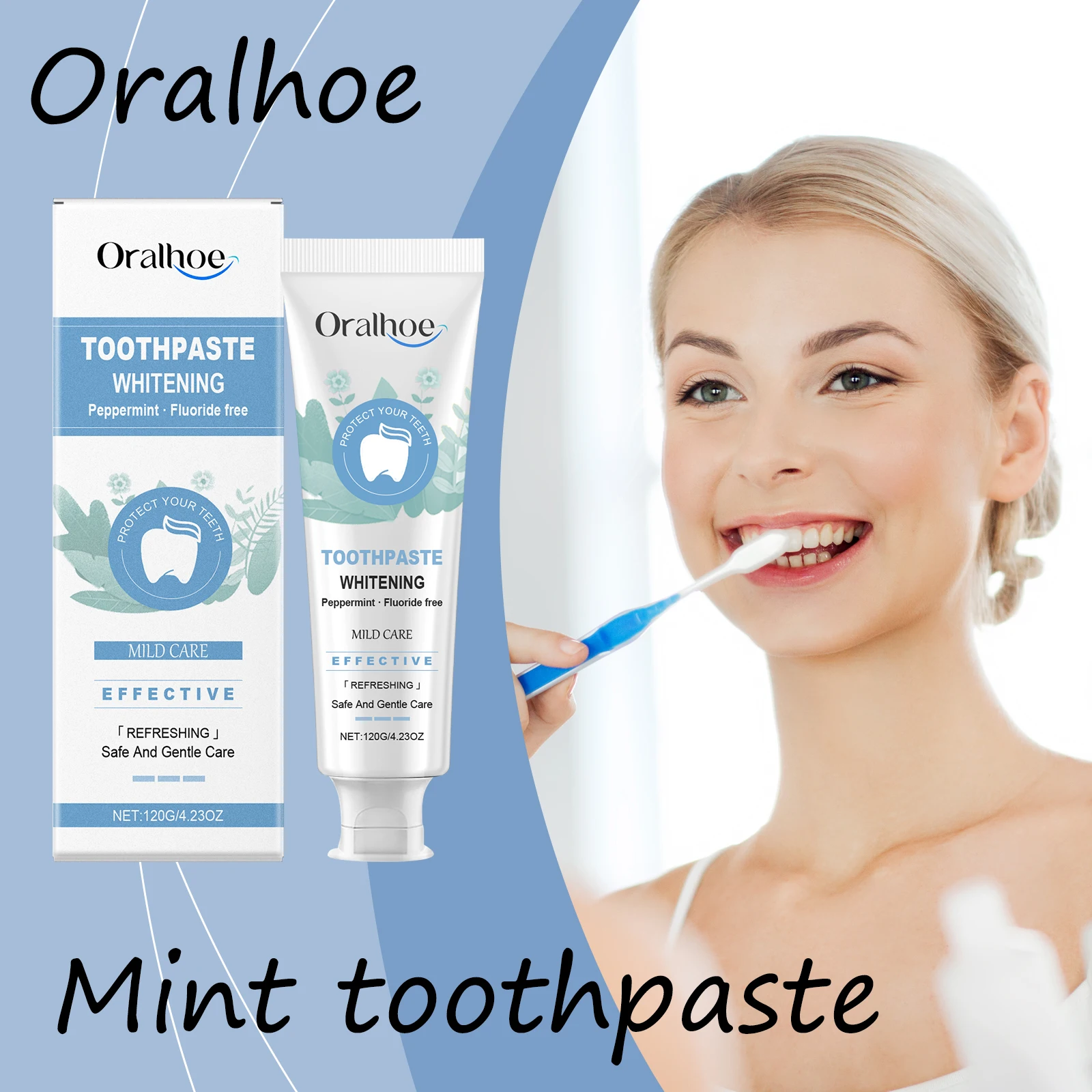 

Зубная паста Oralhoe Mint Устранение неприятного запаха изо рта Удаление желтых пятен Ежедневный уход Предотвращение кариеса Защита десен Отбеливающая зубная паста