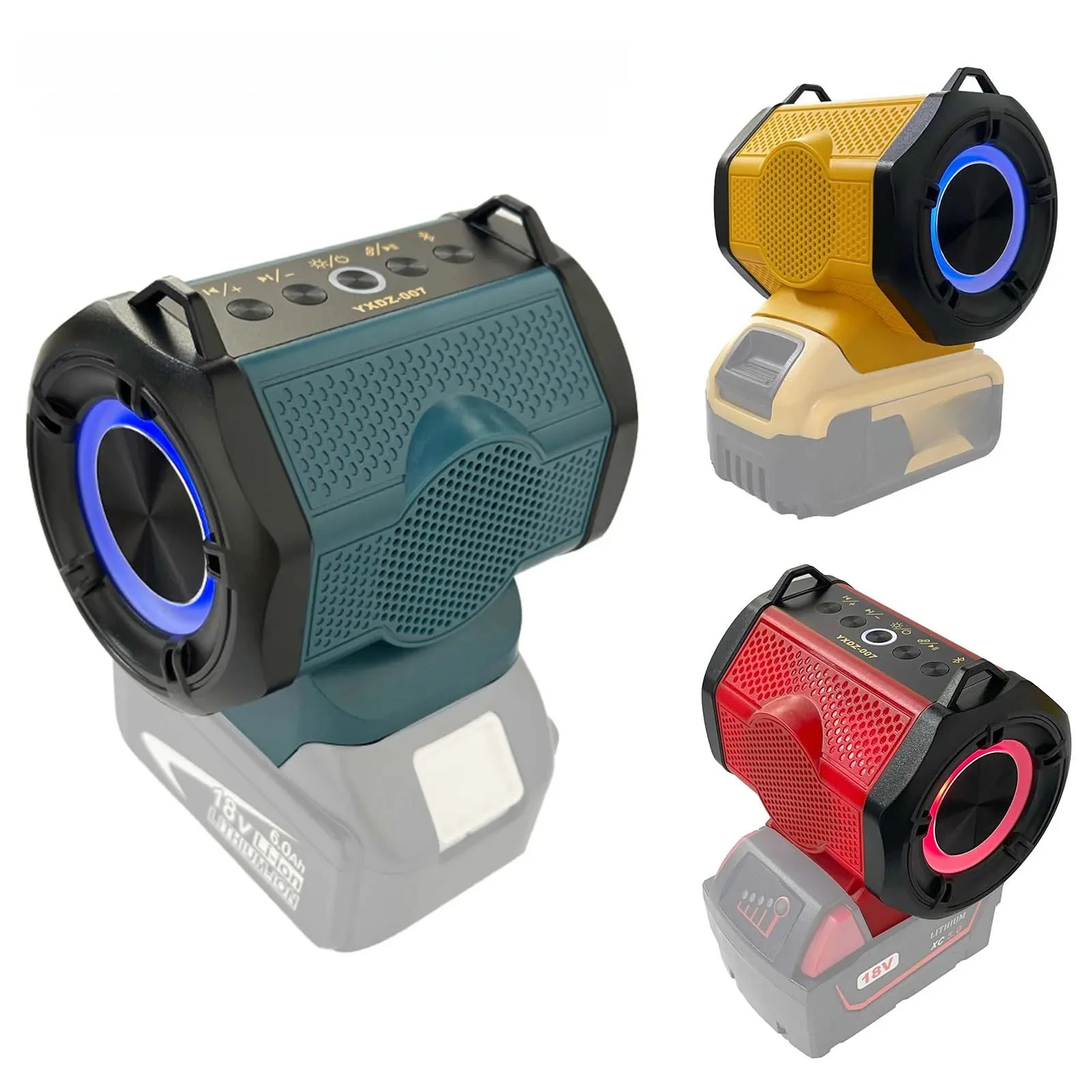 Haut-parleur Bluetooth pour Milwaukee, Makita, Dewalt, Bosch, batterie 18V, 20V, port USB Type-C, lecteur de charge, amplificateur de haut-parleur, nouveau