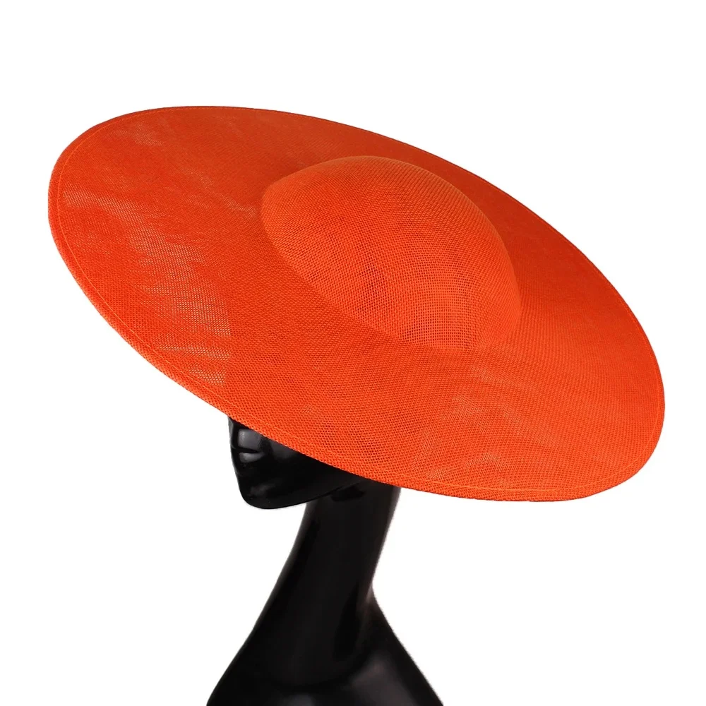 40Cm Fascinator Base Imitation Sinamay Round Wedding Party Headwear Blue Big Hats Women Hair Accessories Fascinator Material — zdjęcie 2