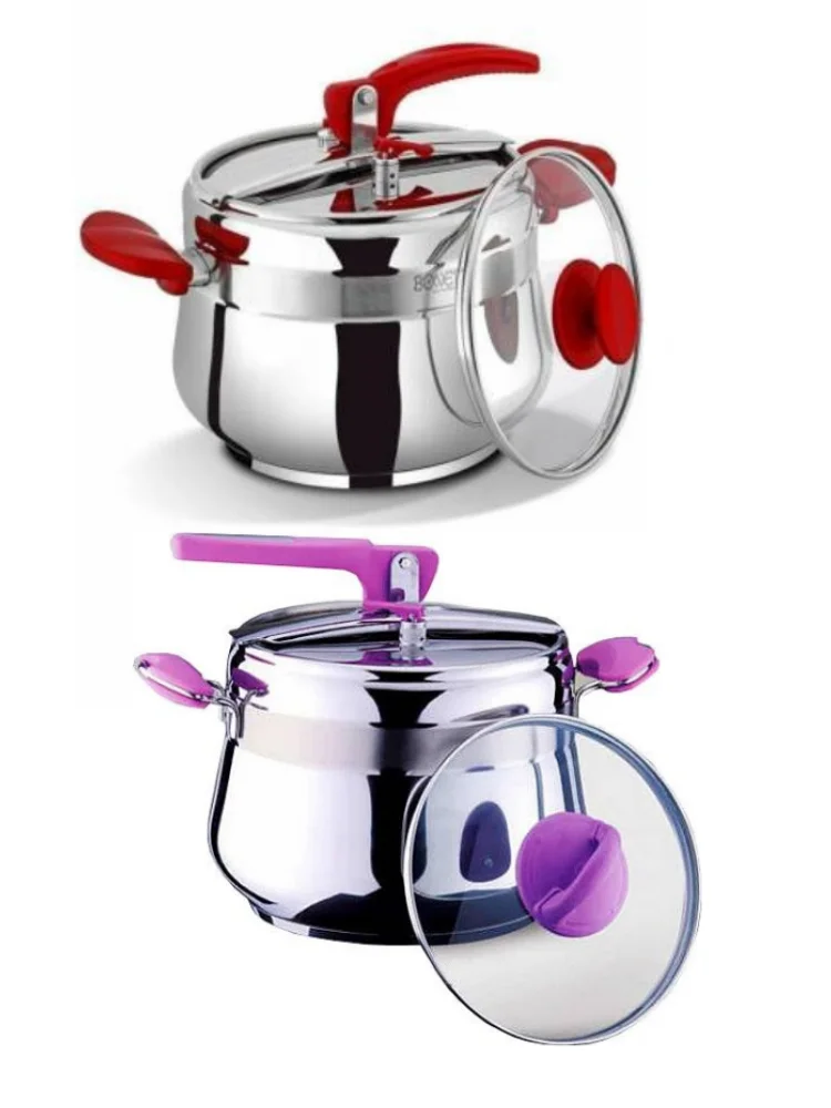 1052 Special 6 Liter Pressure Cooker Glass Cover Gift 18/10 Stainless Tarnish Pressure Cooker