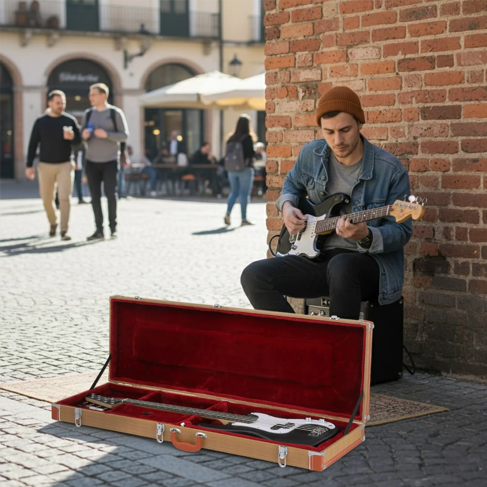 

Кейс для бас-гитары, жесткий чехол для стандартных электробас-гитар с ключами