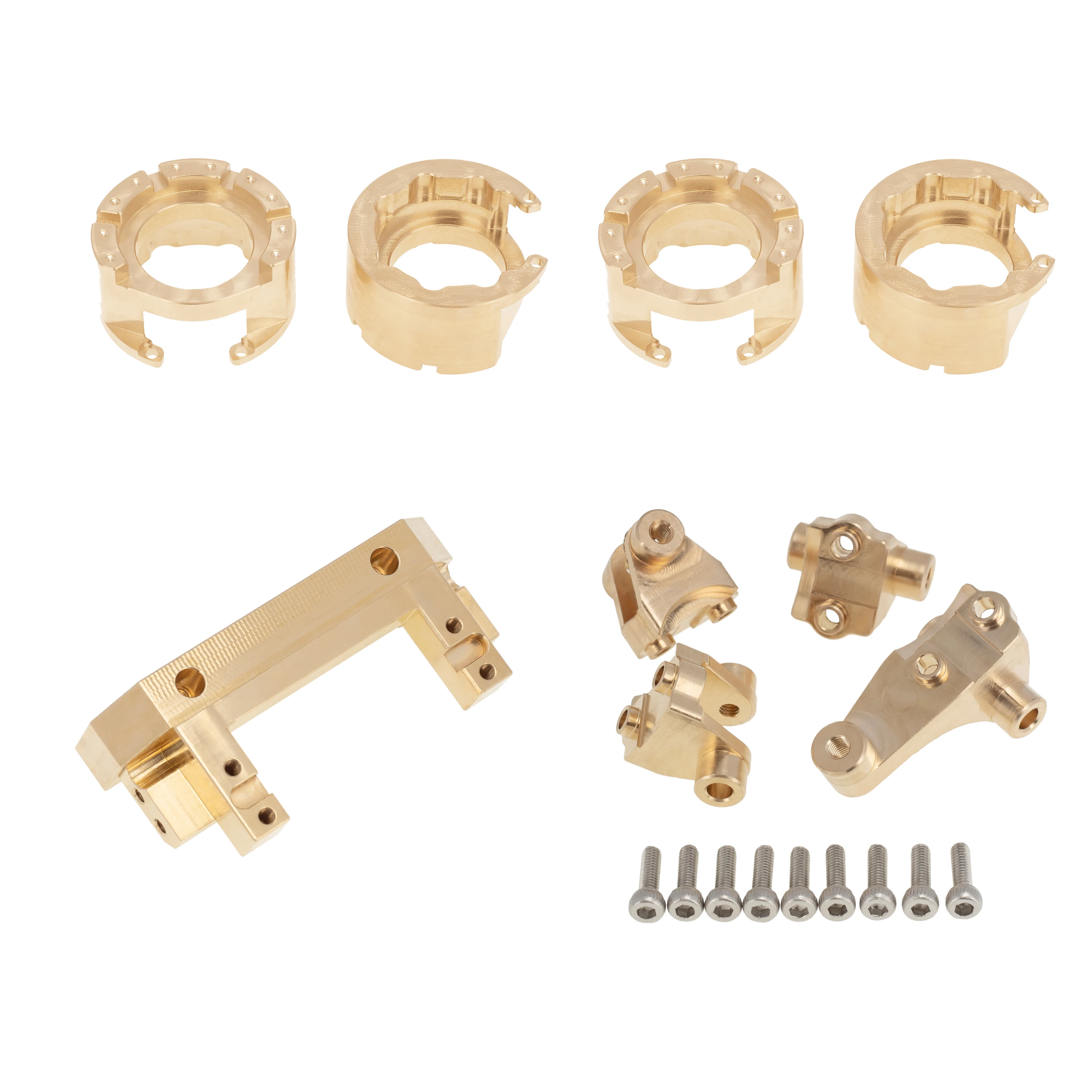 

MEUS Brass Counterweight Front Rear Axle Mount Bumper Holder for TRX4 TRX6 RC Crawler Car