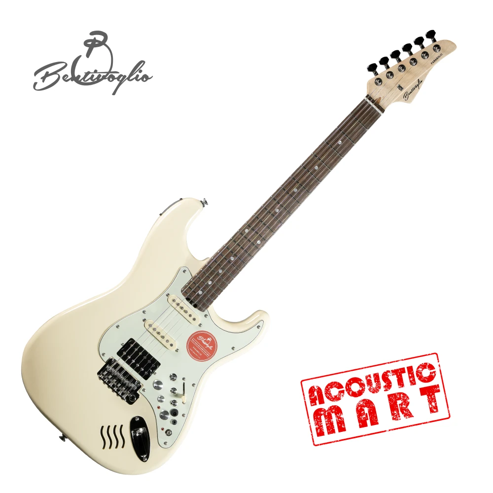 Ventivolio built-in speaker electric guitar Para-Bolic Deluxe DS500H OW Olympic White All-in-One guitar