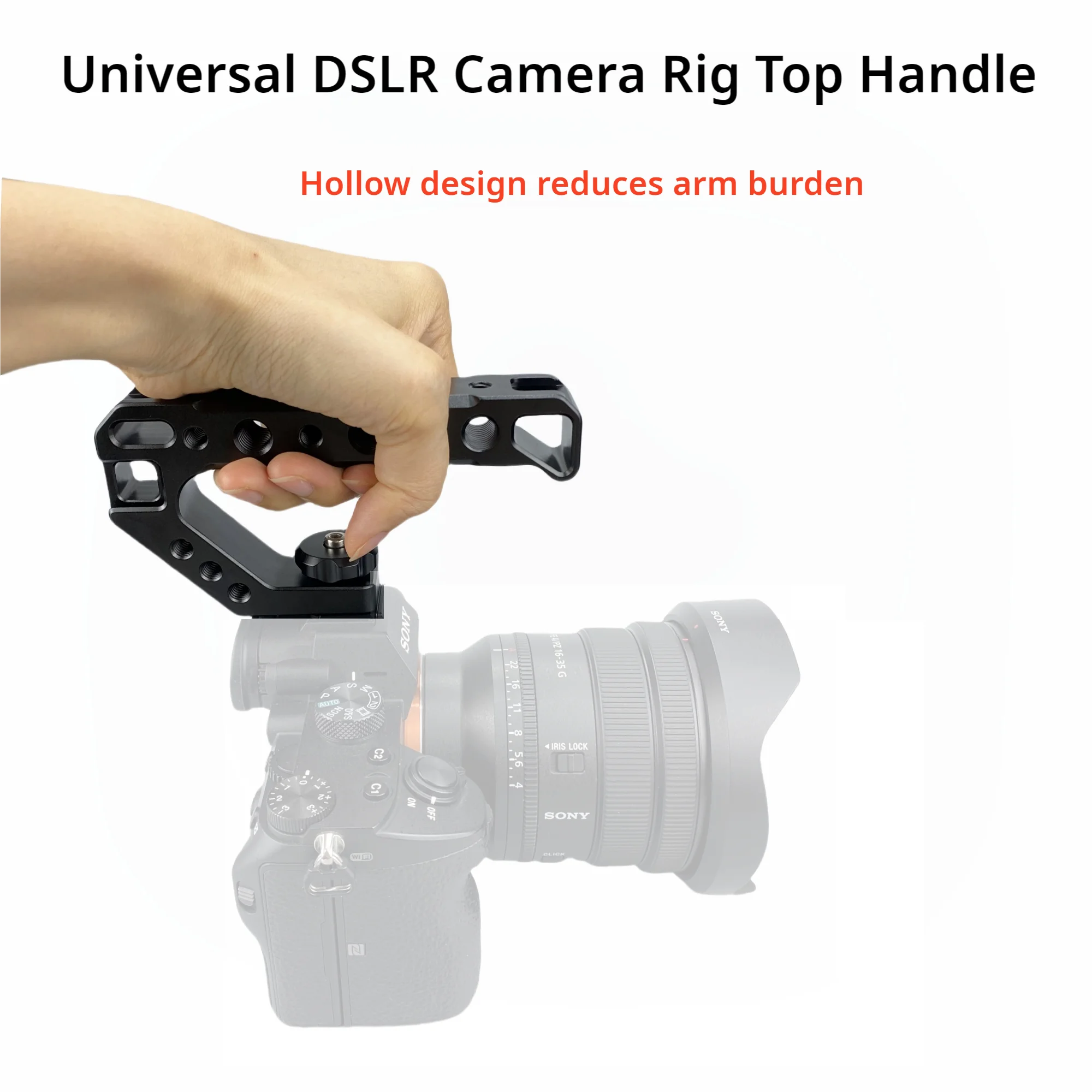 

New Universal DSLR Camera Rig Top Handle Camera Handgrip Arri Locating Screw Monitor Mic Rig Cold Shoe for Nikon Canon Sony DSL