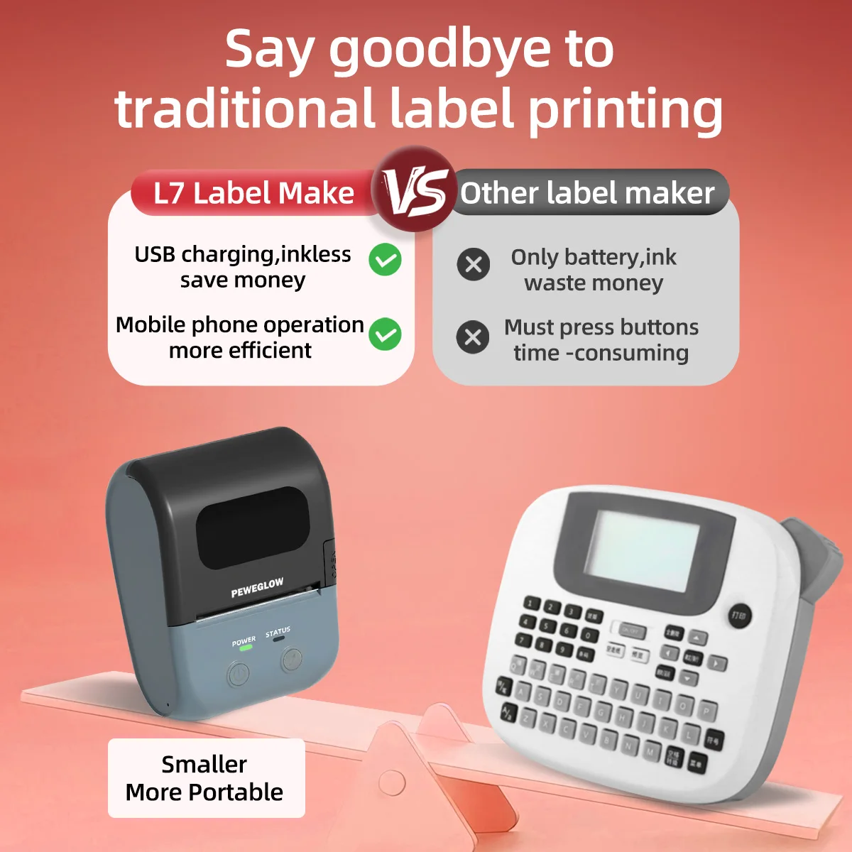 Stampante termica Stampante per etichette portatile Mini stampante per adesivi wireless con taglierina Produttore di etichette per prezzi con nome di codice a barre fai-da-te