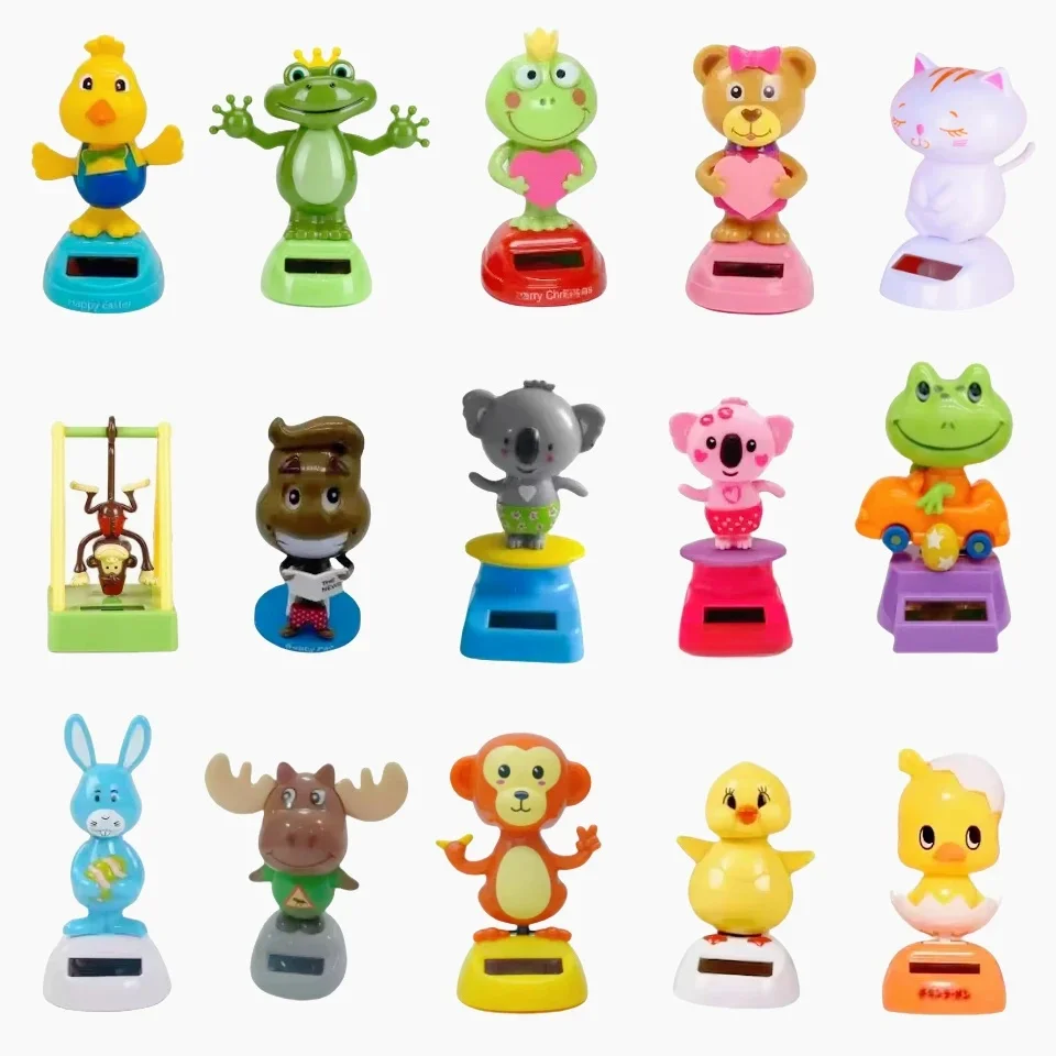 Ornements d'intérieur de voiture à énergie solaire, Figurine de poupée animale, modèle de secousse, décoration de tableau de bord automobile, nouvelle collection