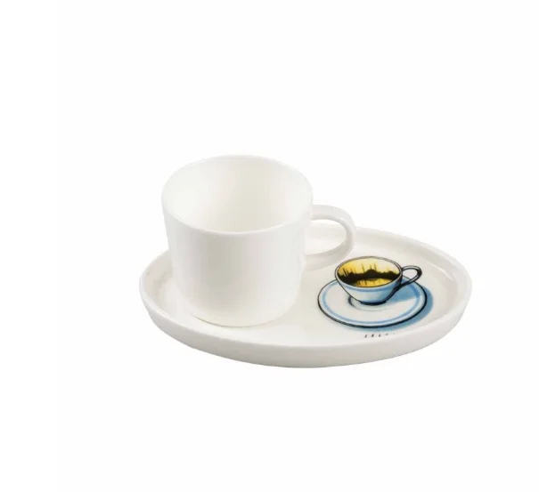 

Teacup, Decorative Porcelain Coffee Cup, Handmade Modern Pattern Mug, Design Tea Cup Set Of 2